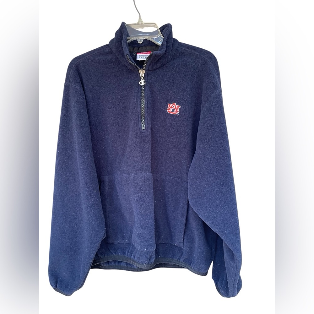 Champion Auburn Tigers Men’s Size Medium 1/4 zip navy blue jacket